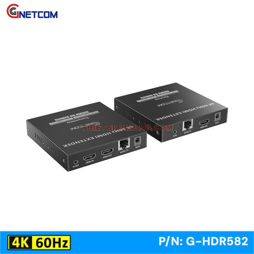 Bộ chuyển đổi HDMI qua cáp mạng GNETCOM G-HDR582 hình ảnh 4K60Hz 18Gbps