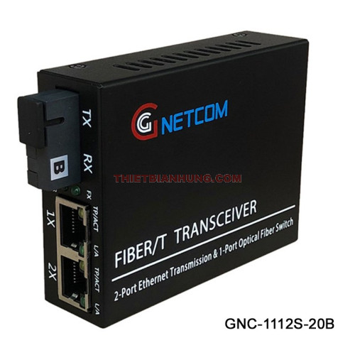 Bộ chuyển đổi quang điện GNETCOM GNC-1112S-20B 2 cổng LAN 10/100Mbps 1 sợi 20km