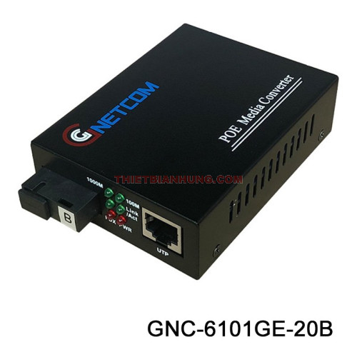 Switch PoE GNETCOM GNC-6101GE-20B 1 PoE Gigabit + SC 20km