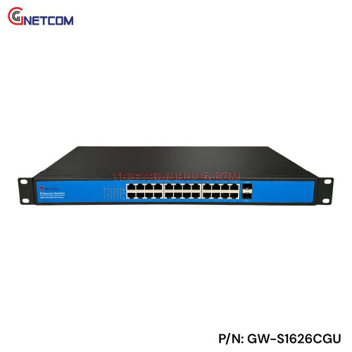 Switch mạng GNETCOM GW-S1626CGU 26 cổng Gigabit (24 RJ45 + 2 SFP) 