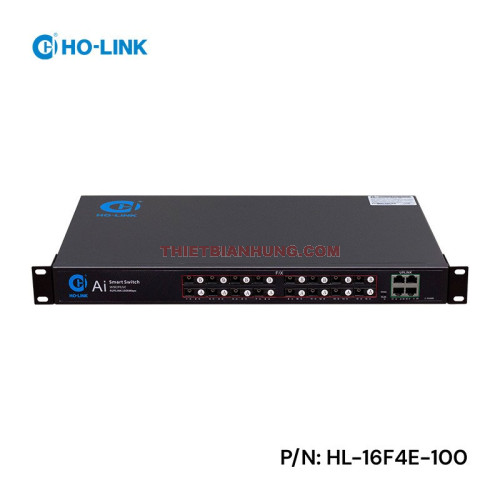 Switch quang HO-LINK HL-16F4E-100 16 cổng SC 100Mbps + 4 cổng RJ45 Gigabit