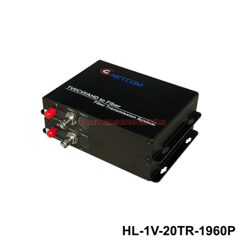 Bộ chuyển đổi Video sang quang 1 kênh GNETCOM HL-1V-20TR-1960P cho camera 3MP / 4MP / 5MP (Chuẩn 2K)