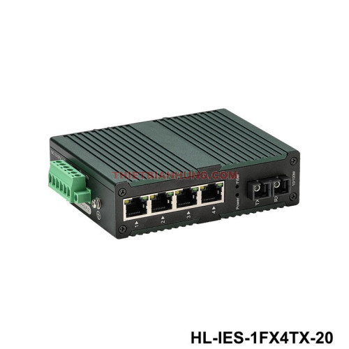 Switch quang công nghiệp HO-LINK HL-IES-1FX4TX-20 4 cổng LAN, SC Duplex 20km