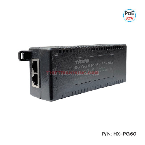 Bộ cấp nguồn PoE Injector Gigabit 60W HX-PG60