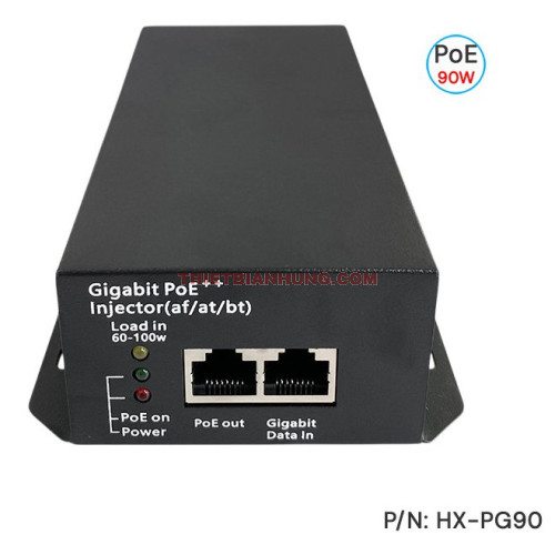 Bộ cấp nguồn PoE Injector Gigabit 90W HX-PG90