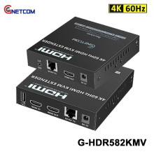 Bộ kéo dài HDMI qua LAN GNETCOM G-HDR582KVM 4K60Hz 120m 2 cổng USB