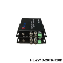 Bộ chuyển đổi Video sang quang 2 kênh GNETCOM HL-2V1D-20T/R-720P cho camera 720P / 960P (Tích hợp Data RS485 PTZ)